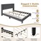 Costway Full/Queen/Twin Size Upholstered Platform Bed Tufted Headboard Mattress Foundation Grey